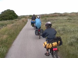Fin cykelsti over heden på Skagen Odde