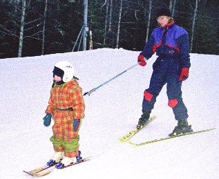 I snor kan små børn klare lidt flere bakker (Branäs 1999)